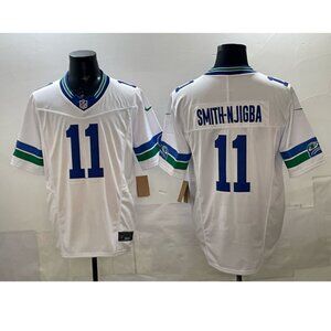 Adult Mens or Youths Select Jaxon Smith-Njigba White Vapor Jersey Stitched